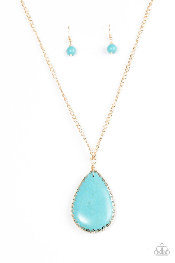 Stone Magnificence - Blue Paparazzi Necklace - Carolina Bling Boss