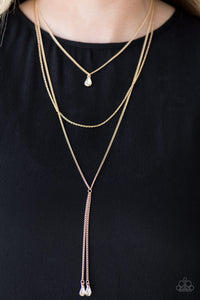 Typhoon Shimmer - Gold Paparazzi Necklace - Carolina Bling Boss