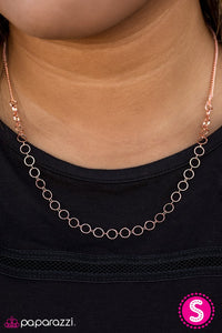 Steampunk Shimmer - Rose Gold Paparazzi Necklace - Carolina Bling Boss