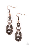 Romantic Radiance - Copper Paparazzi Earrings - Carolina Bling Boss