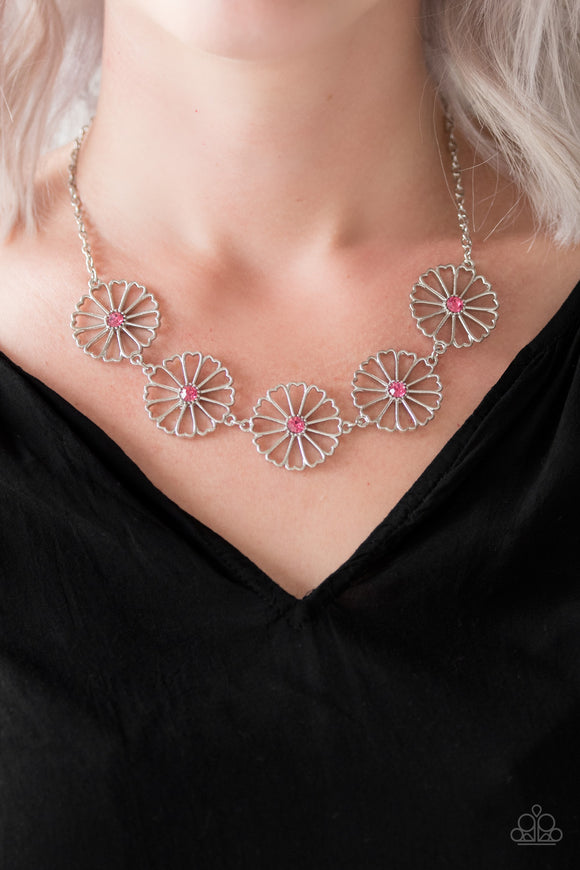 Daffodil Gardens - Pink Paparazzi Necklace - Carolina Bling Boss