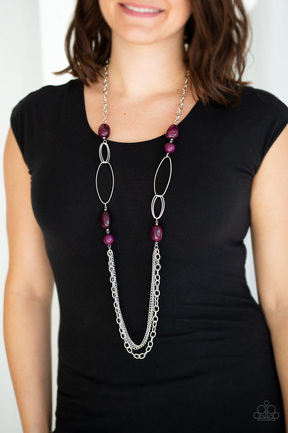 Pleasant Promenade - Purple Paparazzi Necklace