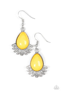 Island Inspiration - Yellow Paparazzi Earrings - Carolina Bling Boss