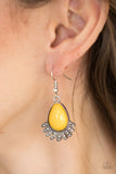 Island Inspiration - Yellow Paparazzi Earrings - Carolina Bling Boss