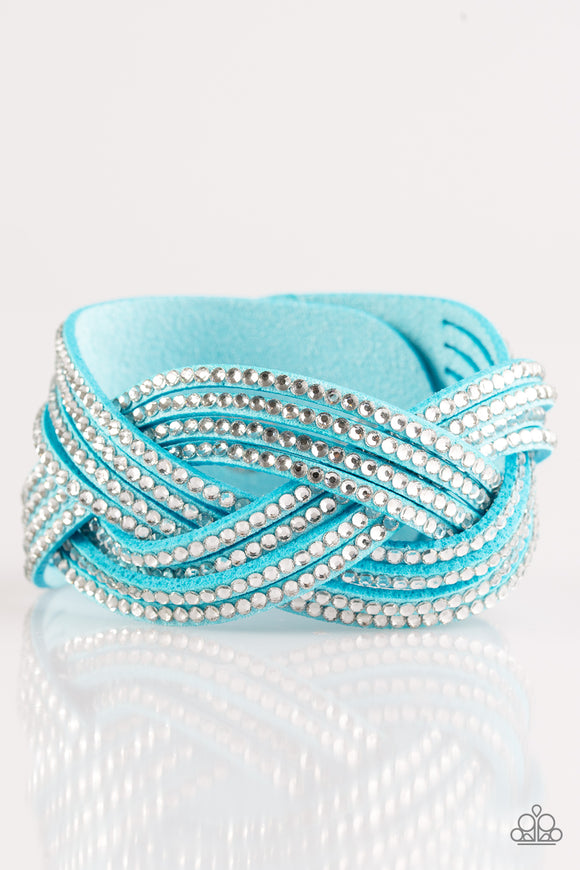 Big City Shimmer - Blue Paparazzi Wrap Bracelet - Carolina Bling Boss